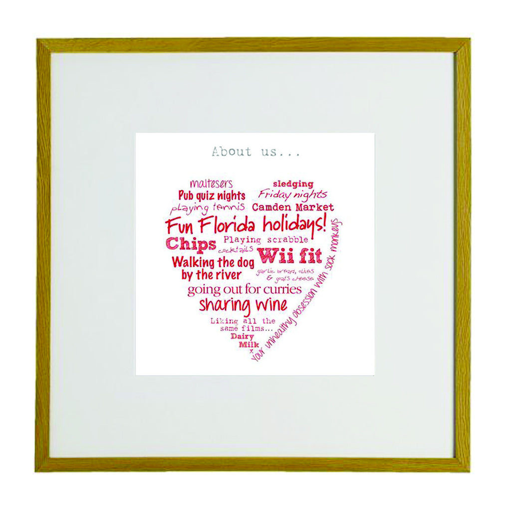 Personalised Heart Framed Print