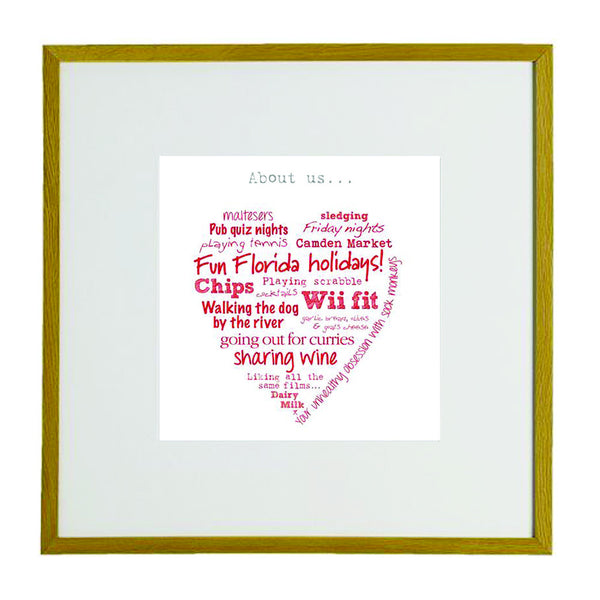 Personalised Heart Framed Print