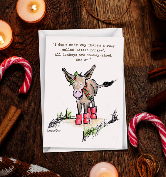 Christmas Card Pack (Donkey and Robin)