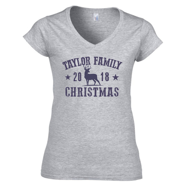 Family Souvenir Christmas Ladyfit T-Shirt 2019 (Personalised)