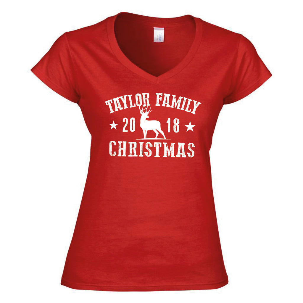 Family Souvenir Christmas Ladyfit T-Shirt 2019 (Personalised)