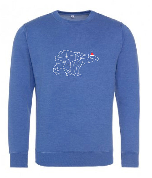 Geometric Polar Bear Washed Out Sweatshirt
