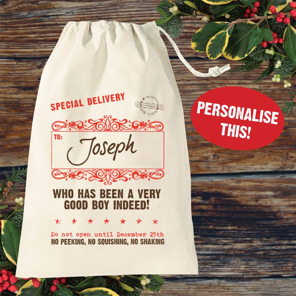 Personalised Santa Sack (cotton)