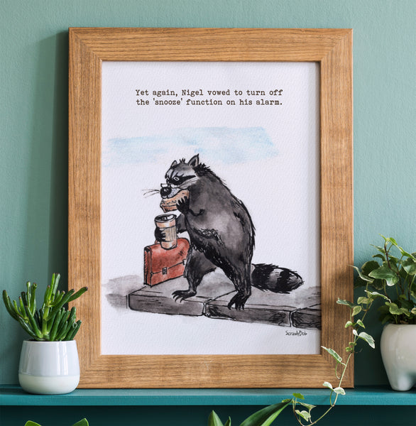 'Nigel Late Again' Limited Edition Giclee Print