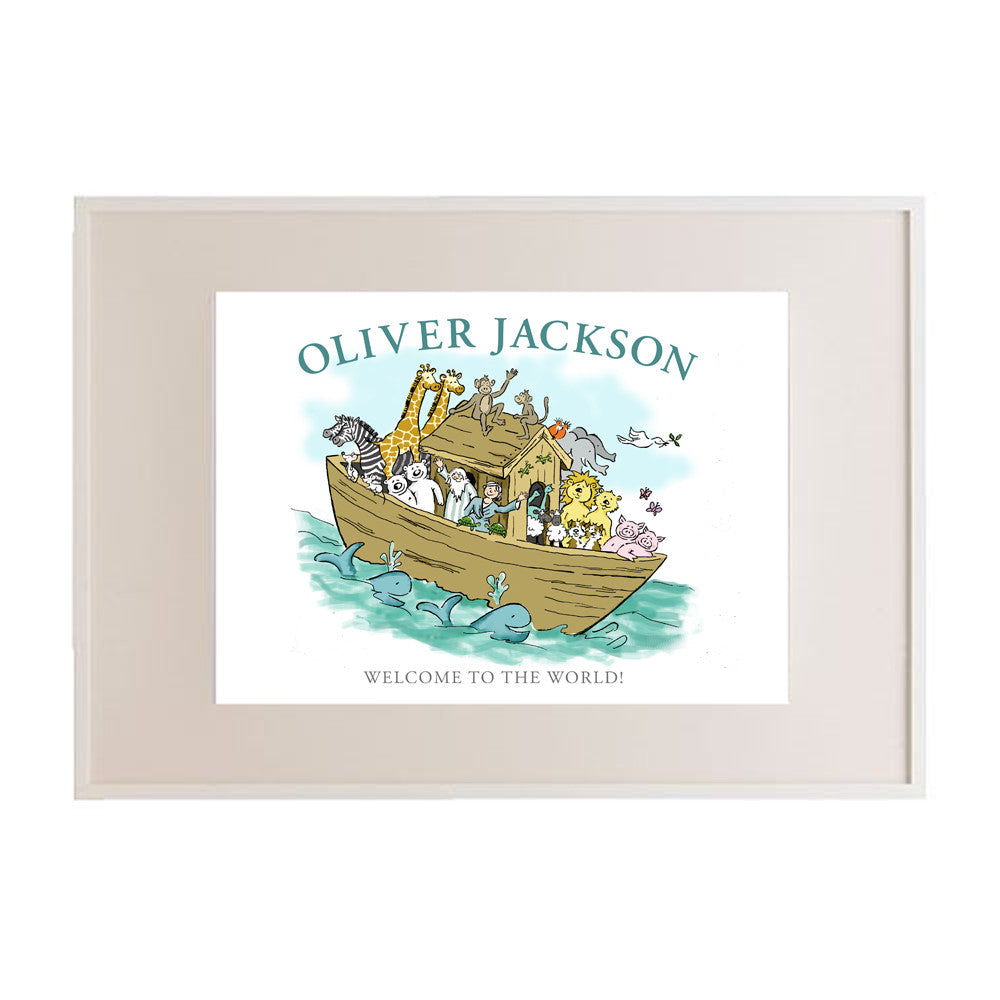 Noah's Ark Framed Print (personalised)