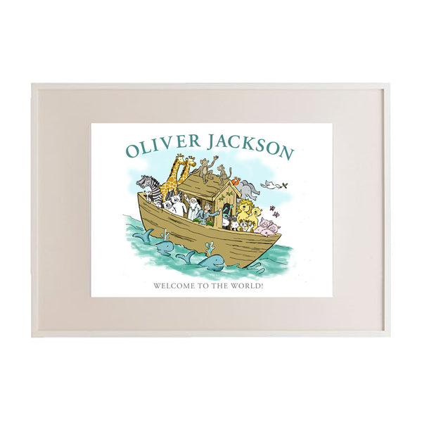 Noah's Ark Framed Print (personalised)