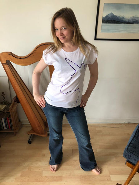 Large Unicorn Print - SOL'S Ladies Melba T-Shirt (01406)