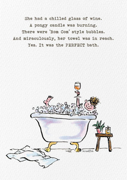 'The Perfect Bath' A4 Limited Edition Giclee Print