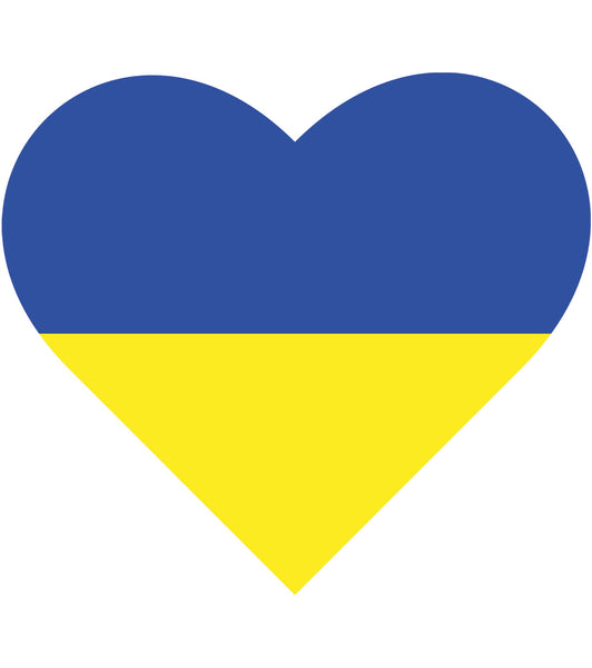 Charity Ukraine Heart Decal