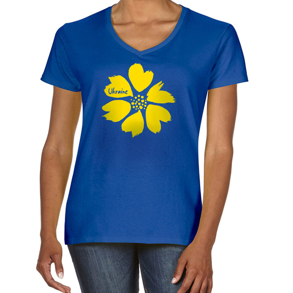 Charity 'Ukraine Sunflower' T-Shirt (Ladyfit)