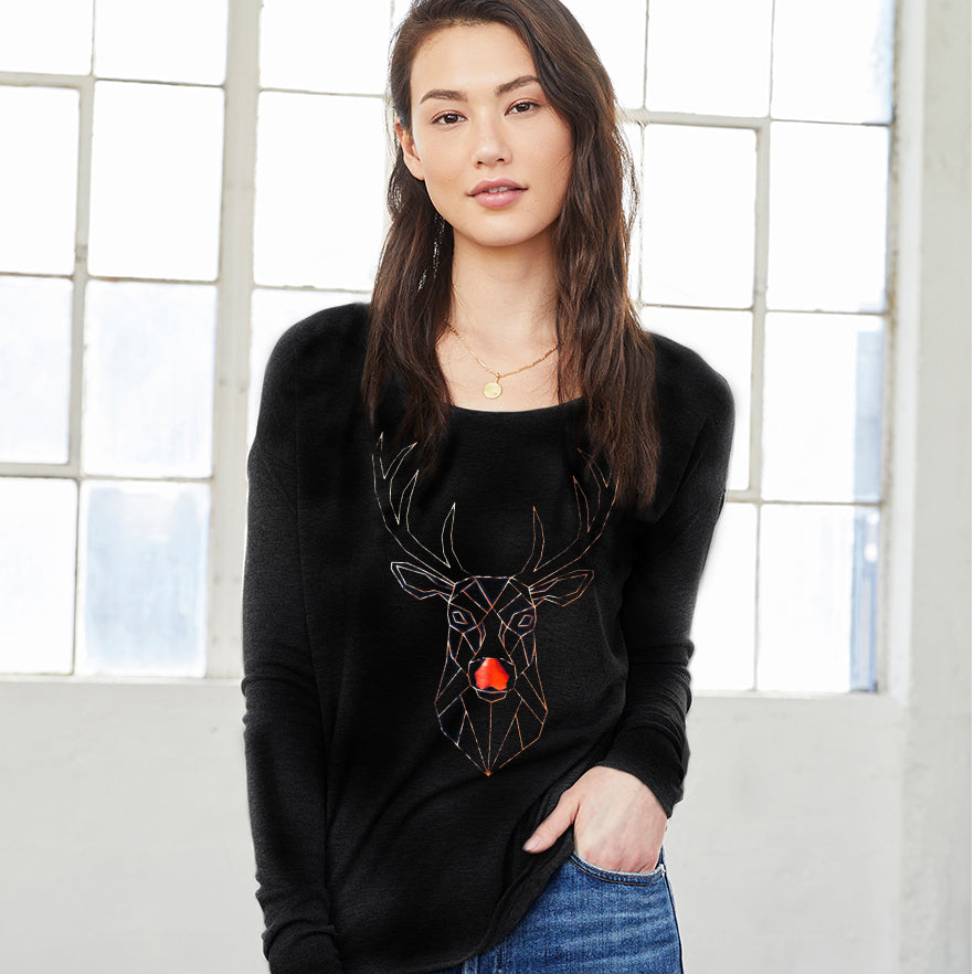 Geo Deer Slouchy Ladyfit