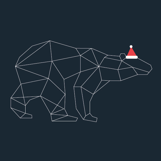 Geometric Polar Bear - Chunky Hoodie