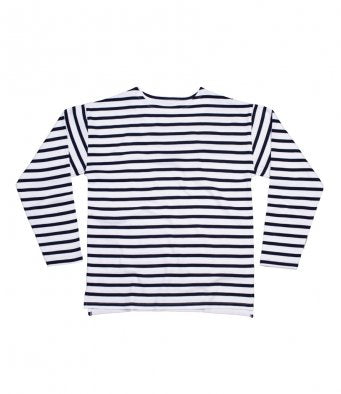 One By Mantis Unisex Long Sleeve Breton Stripe T-Shirt (garment & printing / M136)