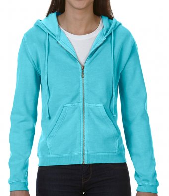 Comfort Colors Ladies Zip Hooded Sweatshirt (garment and print / CM152F)