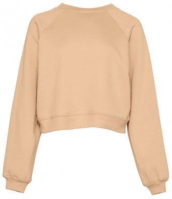 Bella Ladies Raglan Cropped Pullover Sweatshirt (garment & printing / BL7505)