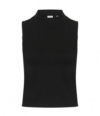 Ladies High Neck Crop Vest (garment and printing / SK170SF )