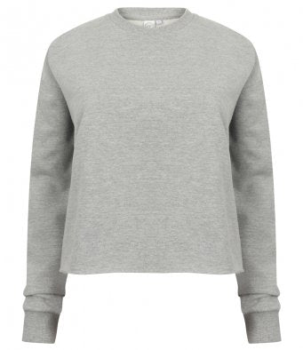Ladies Cropped Slounge Sweatshirt (garment & printing / SK515SF)