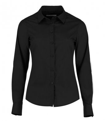Kustom Kit Ladies Long Sleeve Tailored Poplin Shirt (garment & printing / K242)
