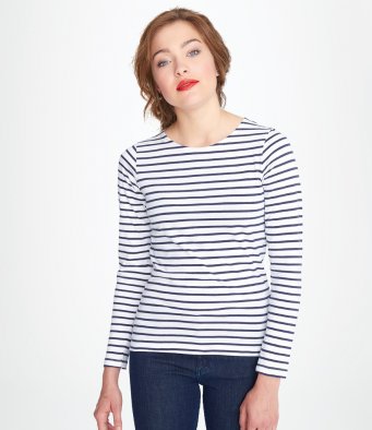 SOL'S Ladies Marine Long Sleeve Stripe T-Shirt (garment & printing / 01403)