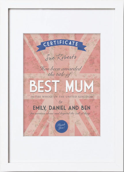 Best Mum or Dad Framed Print