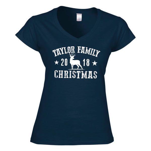 Family Souvenir Christmas Ladyfit T-Shirt 2019 (Personalised)