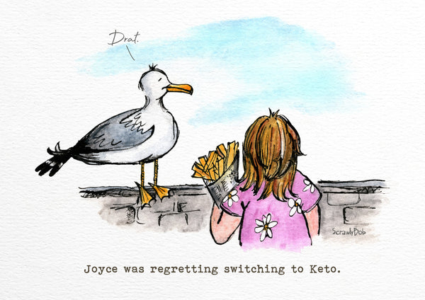 'Joyce, the Keto Seagull' Giclee Print