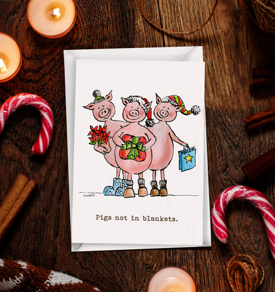 Christmas Card Pack (Pigs and Bear)