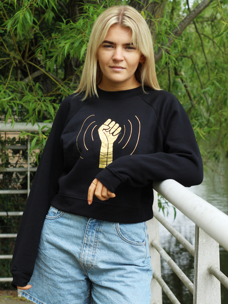 'Power of Your Voice' on Crop Sweatshirt