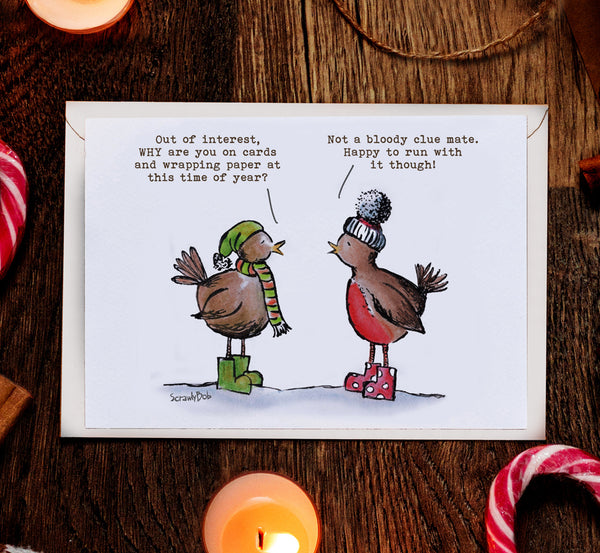 Christmas Card Pack (Donkey and Robin)