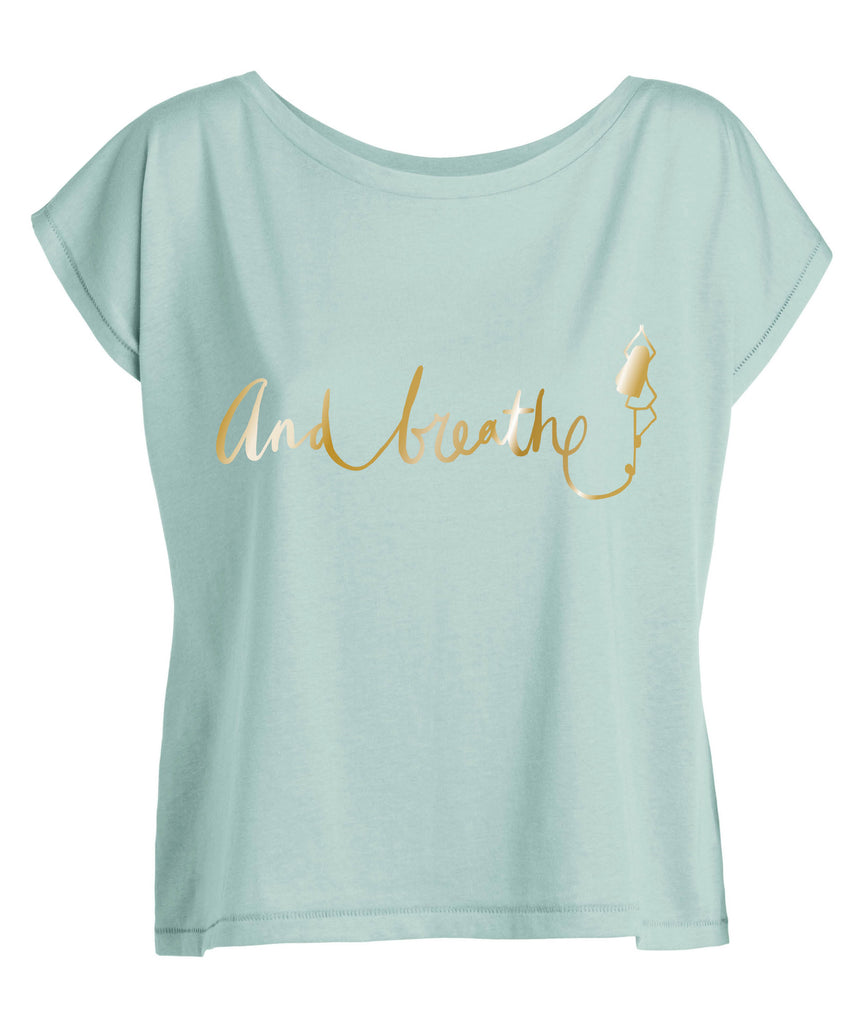 'And Breathe' Yoga Top