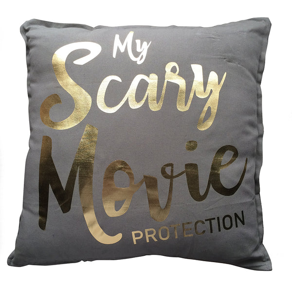 'Scary Movie Protection' Cushion Cover