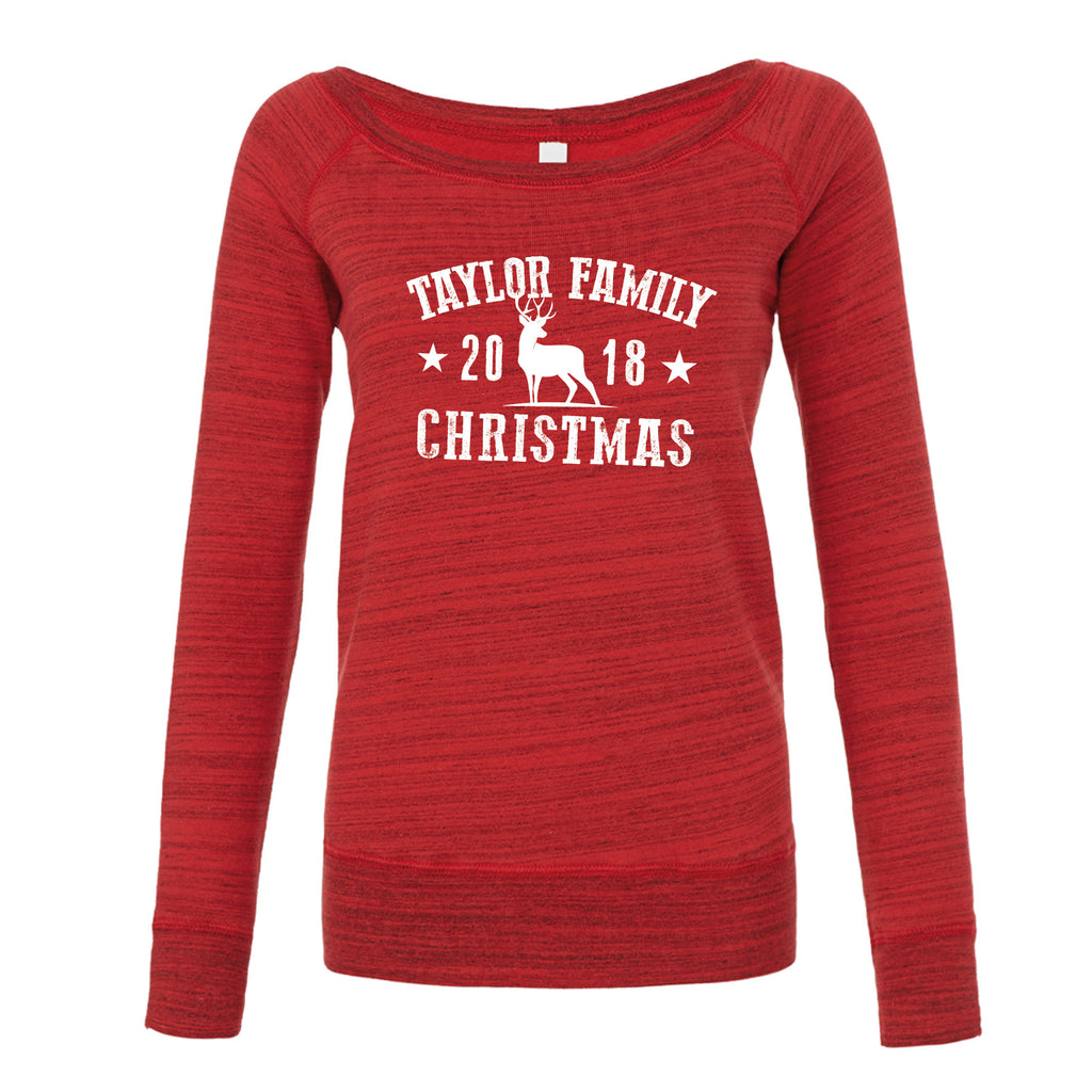 Family Souvenir Christmas Sweatshirt 2019 (Personalised Ladyfit)