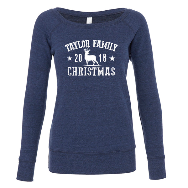 Family Souvenir Christmas Sweatshirt 2019 (Personalised Ladyfit)