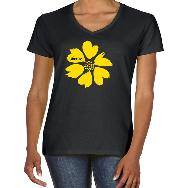 Charity 'Ukraine Sunflower' T-Shirt (Ladyfit)